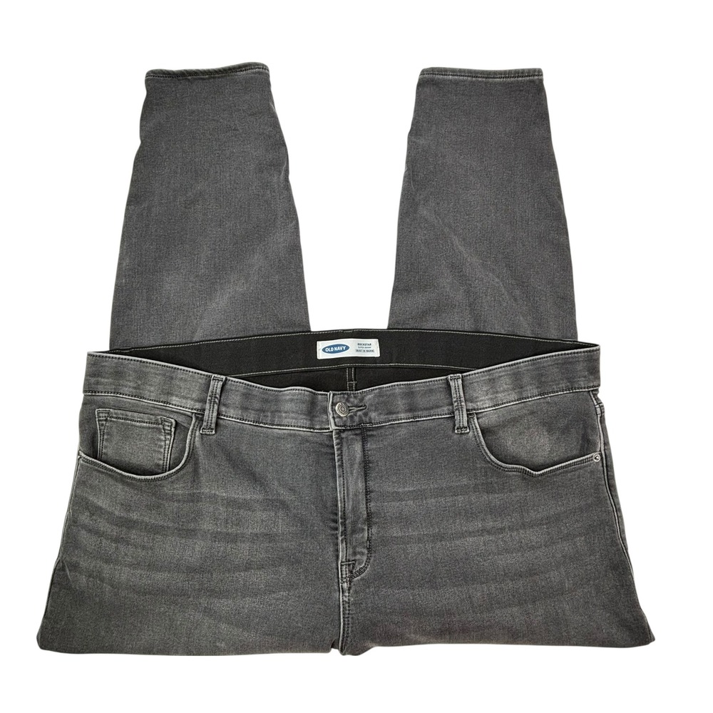 Old Navy Women Plus 24 Rockstar Super Skinny Gray Built-In‎ Warm Stretch Jeans - Picture 3 of 16